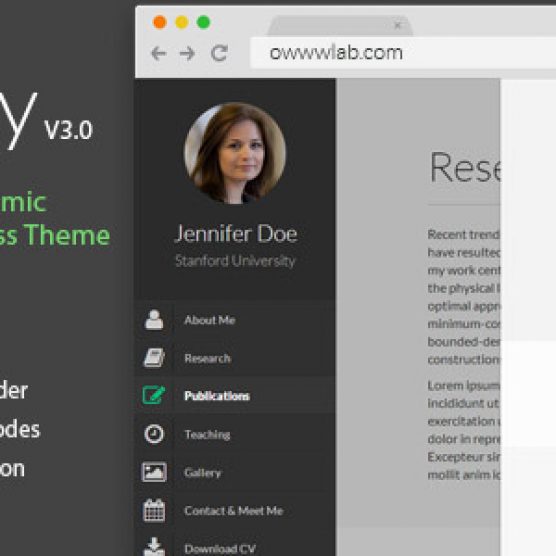 ThemeForest – Faculty v3.1.5 – Responsive Academic WordPress Theme