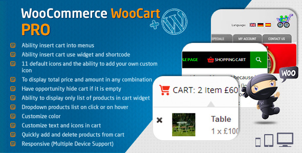 WooCommerce Cart WooCart Pro v1.30 Codecanyon WordPress Plugin