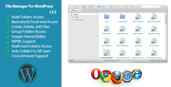File Manager Plugin v5.3.3 CodeCanyon WordPress Plugin