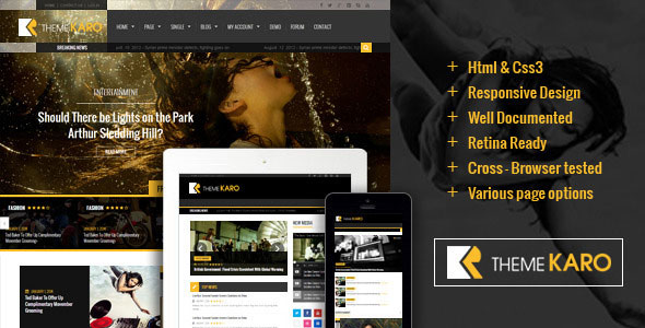 Karo – Themeforest Magazine WordPress theme
