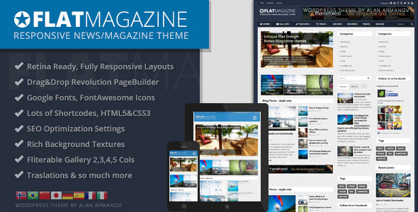 FlatMagazine v2.0 – Responsive News/Magazine Theme