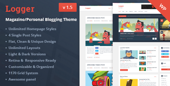 Logger – Magazine/Personal Blogging Theme v1.5