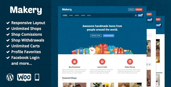 Makery – Marketplace WordPress Theme v1.4