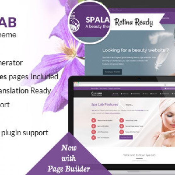 Spa Lab Beauty Salon WordPress Theme v1.5