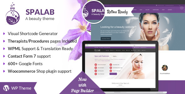Spa Lab Beauty Salon WordPress Theme v1.5