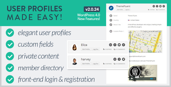 User Profiles Made Easy v2.0.24 Codecanyon WordPress Plugin