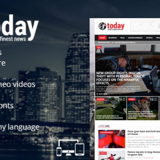Today - Themeforest News & Magazine WordPress Theme